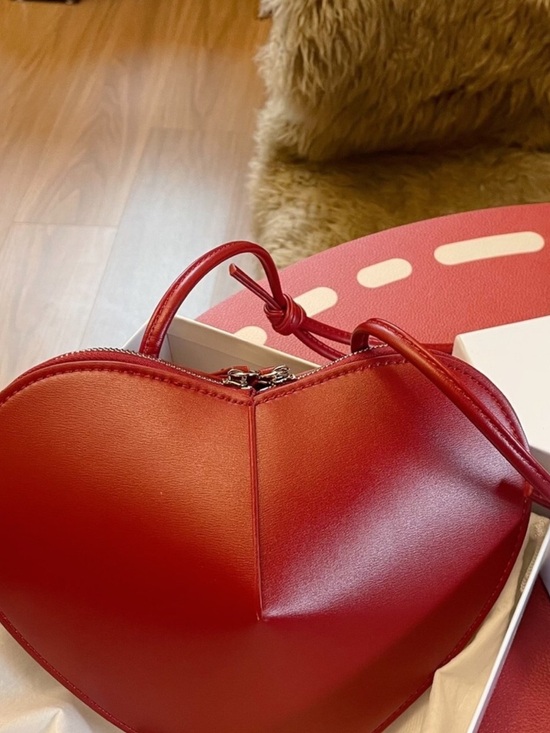 Alaia Handbags - Alaia Red Heart Crossbody Bag